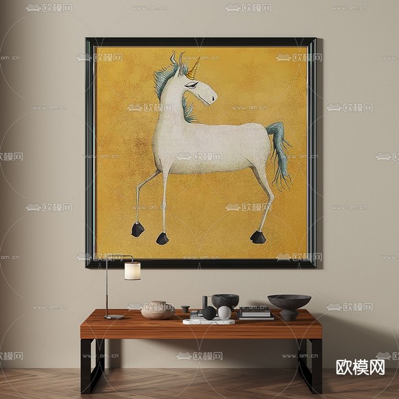 法式复古画 油画 装饰画3d模型下载