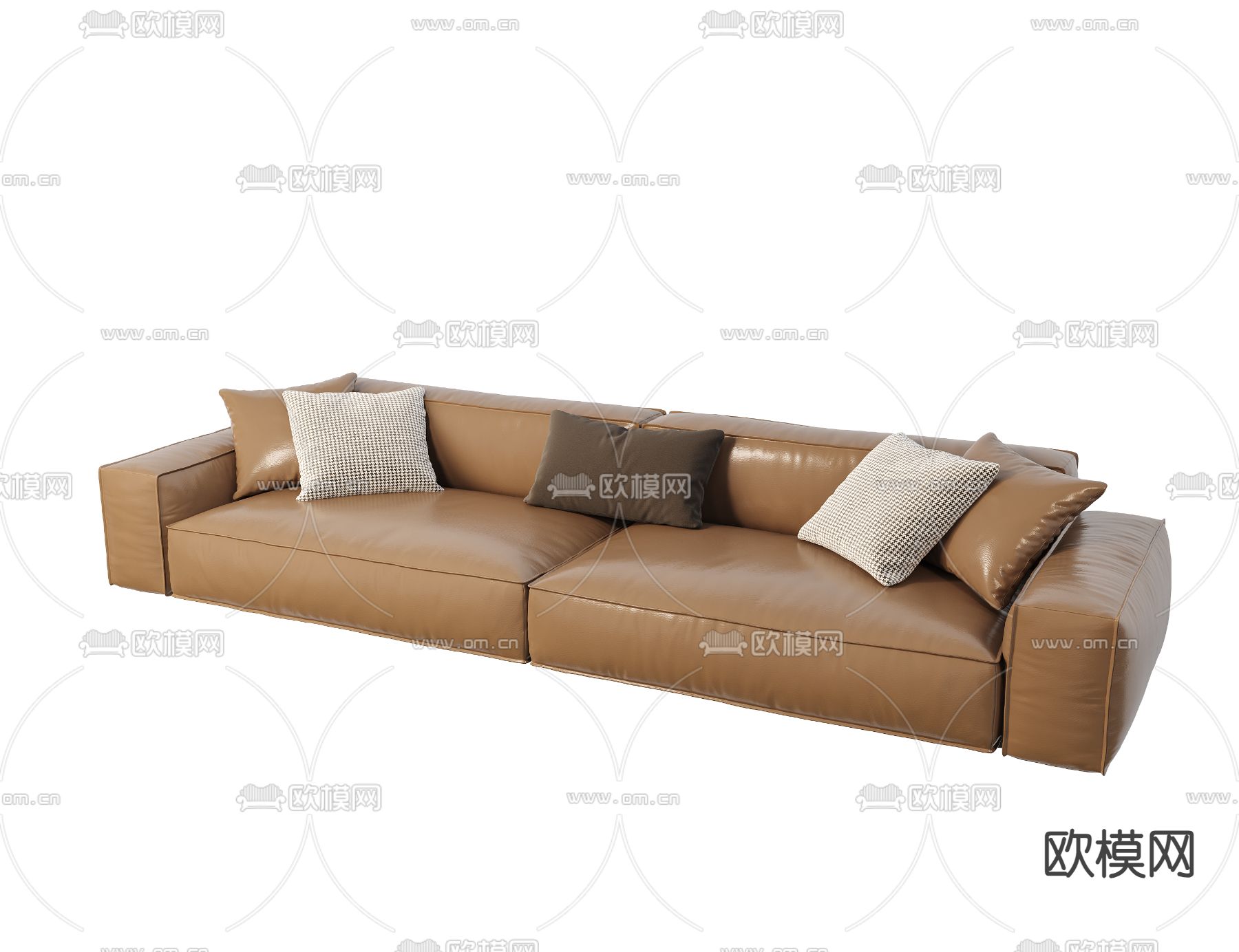 双人沙发 皮革沙发3d模型下载