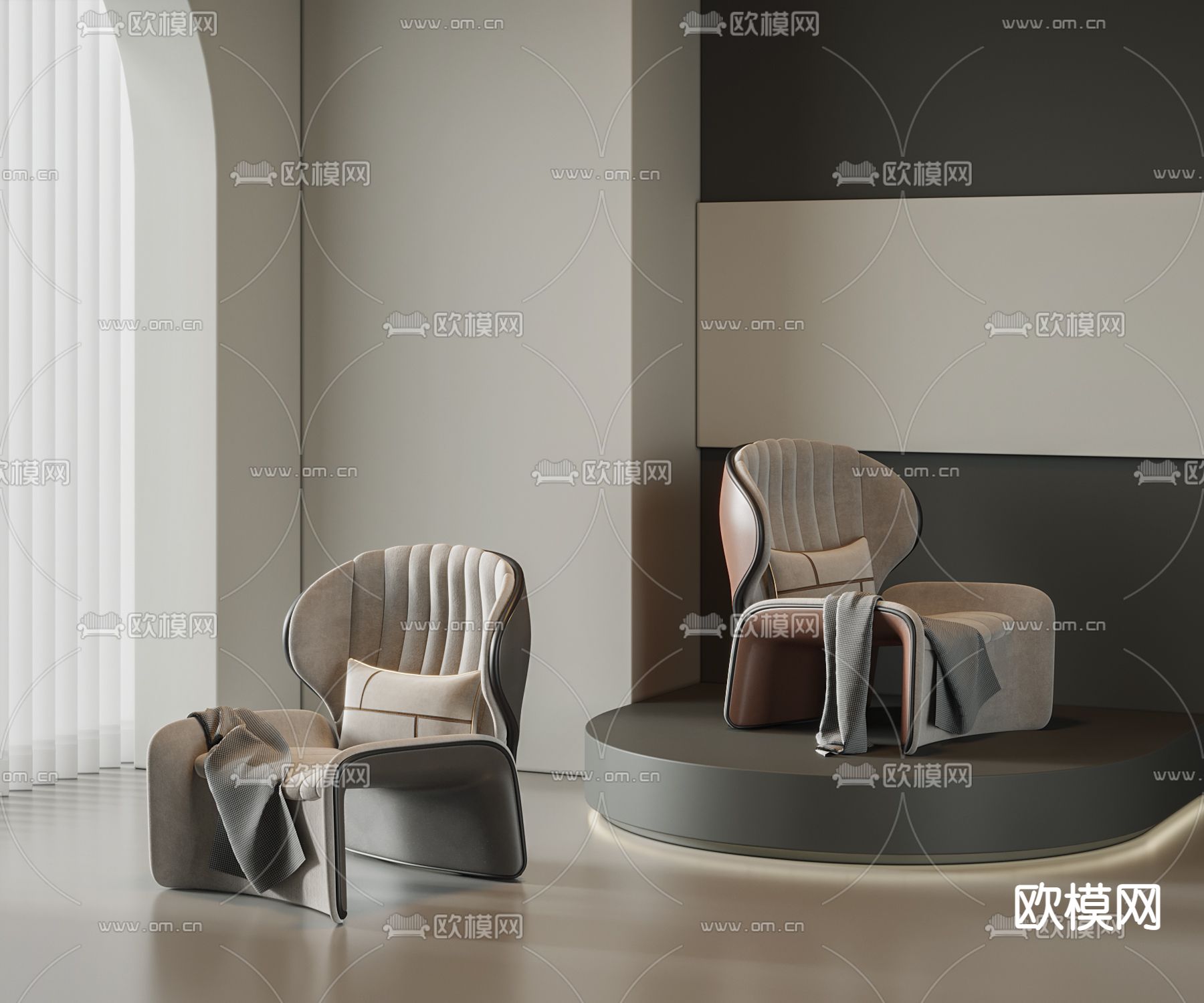 单人沙发3d模型下载