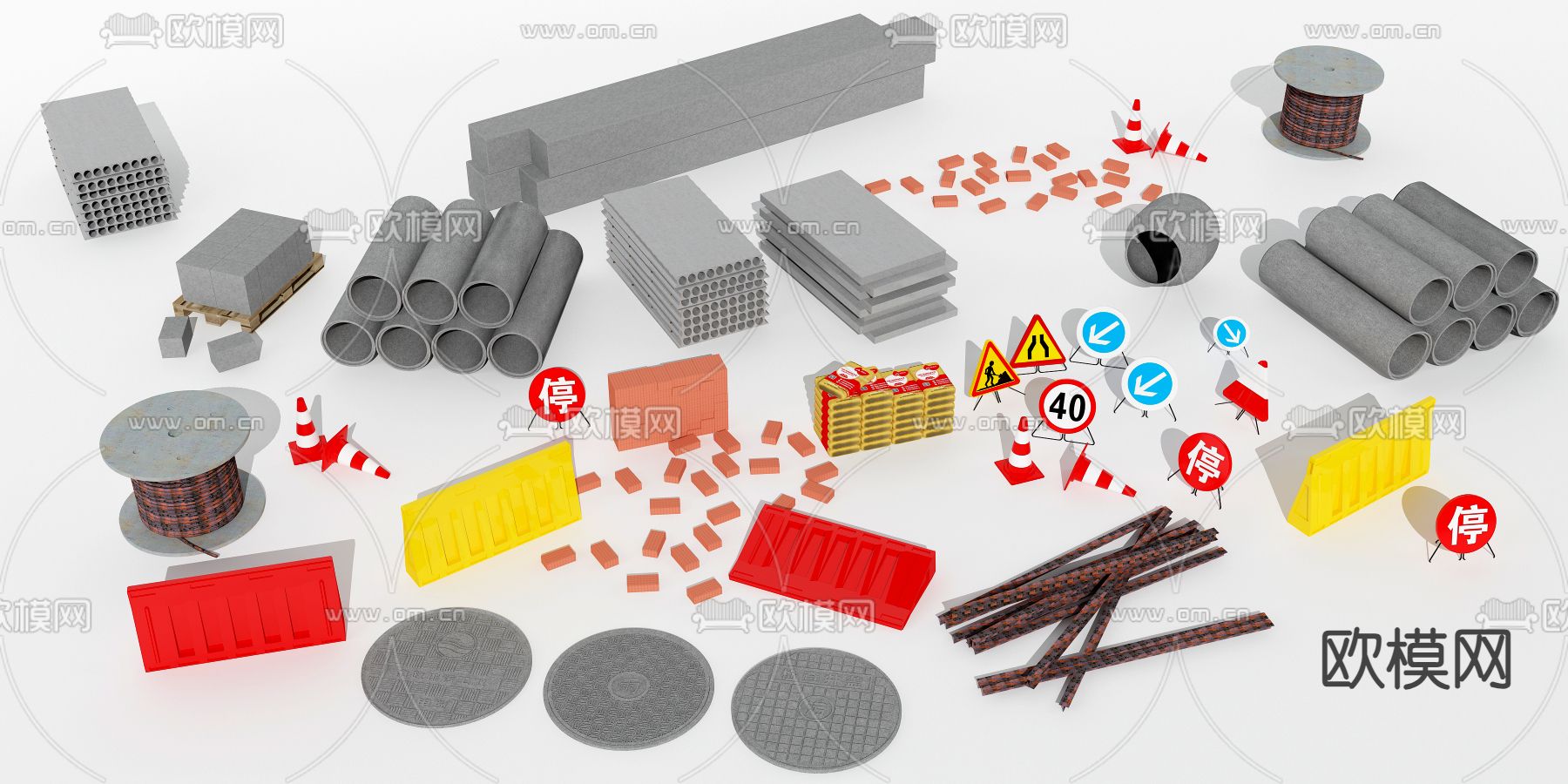 工业风设备 建材设备3d模型下载