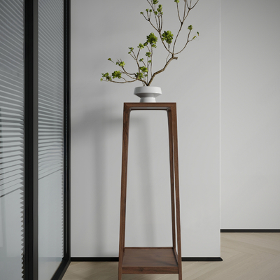  新中式花几su模型 