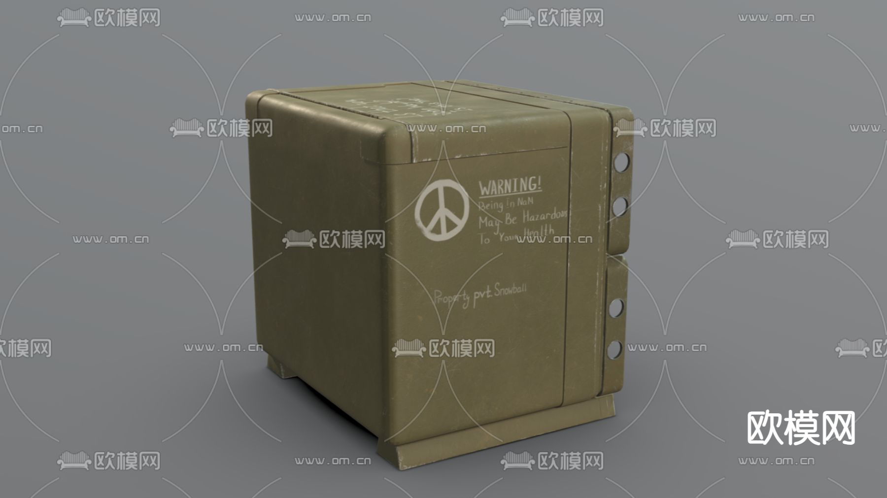 工业风 无线电接收器3d模型下载（渲染图2）