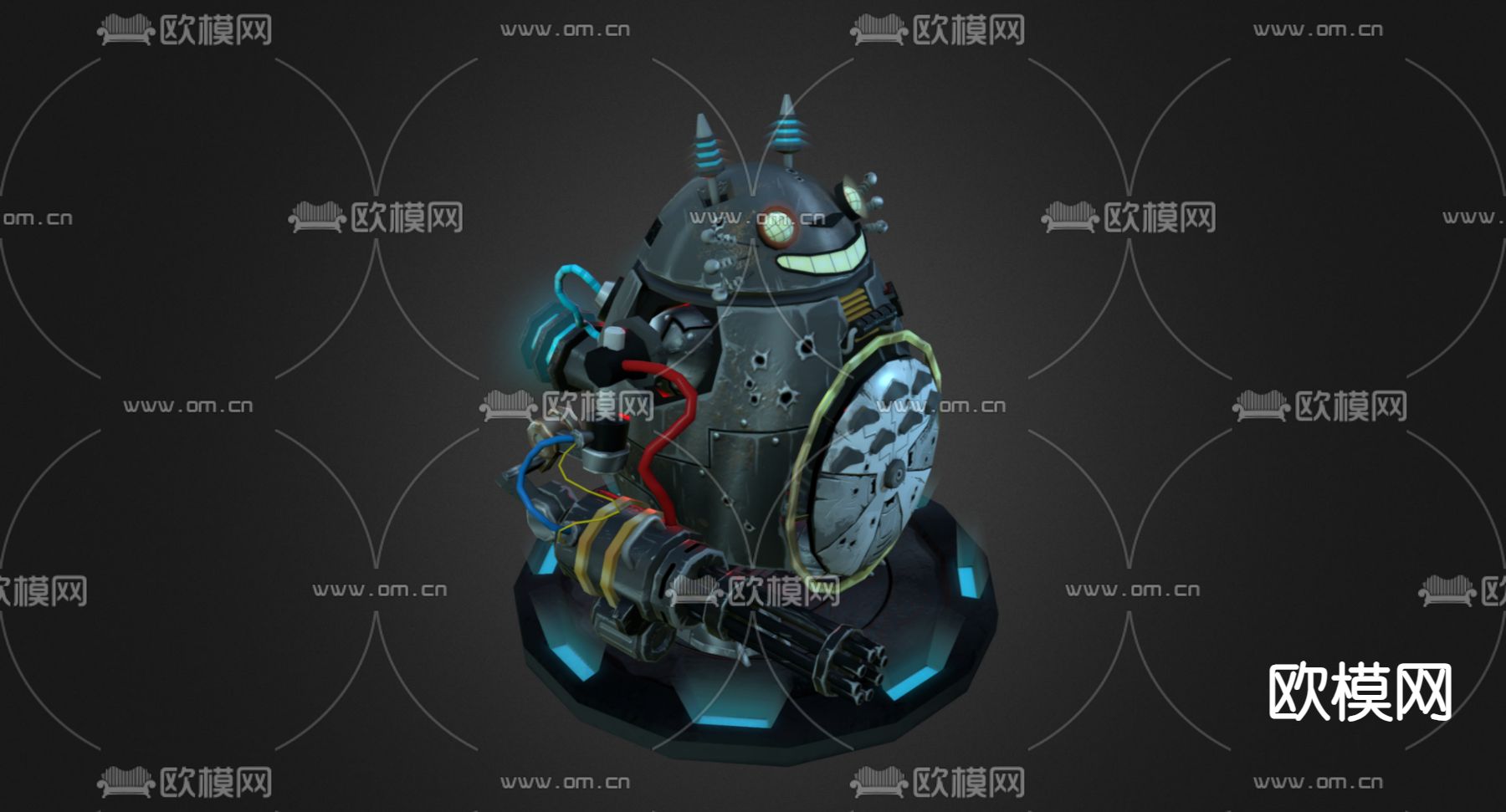 工业风机器人 科幻机器人3d模型下载（渲染图2）