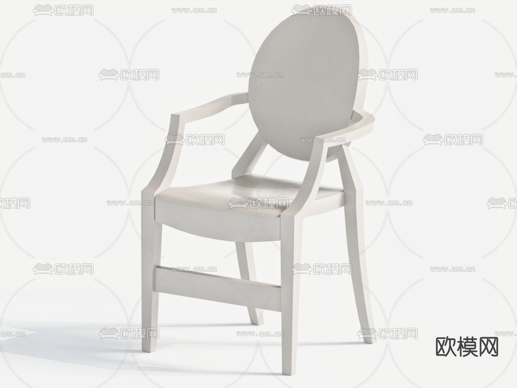奶油风椅子 餐椅3d模型下载