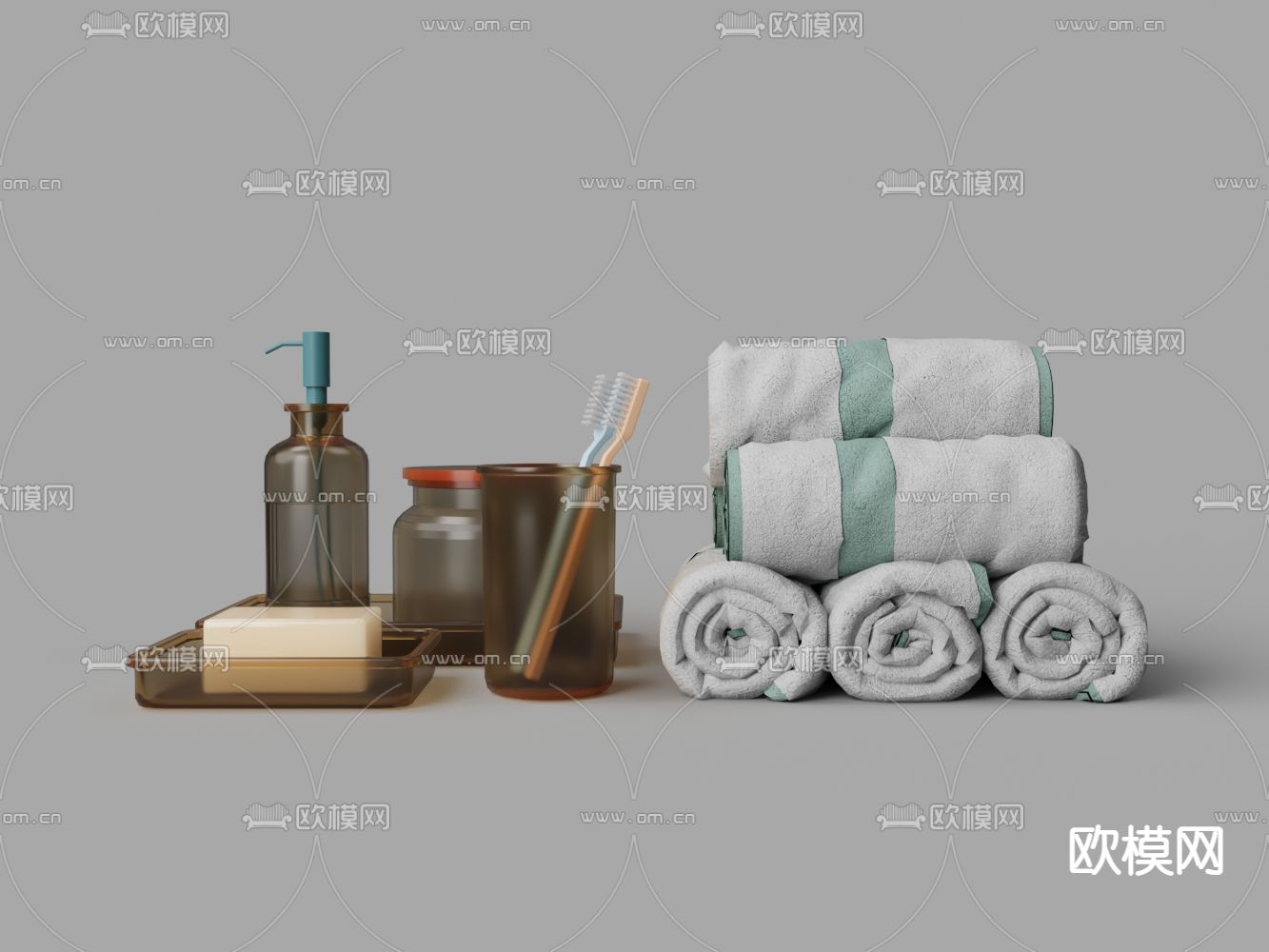 洗漱用品3d模型下载