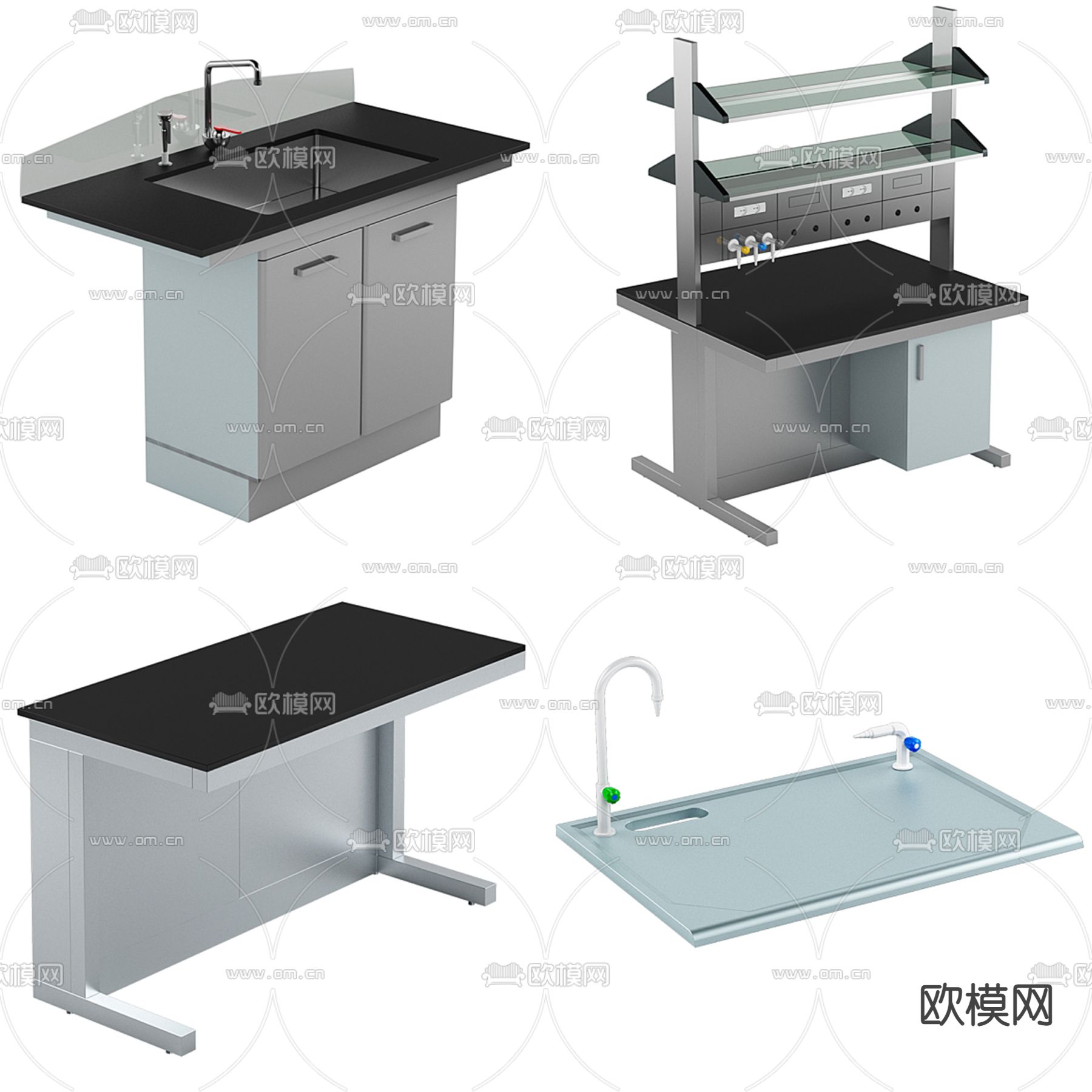 操作台 试验台3d模型下载