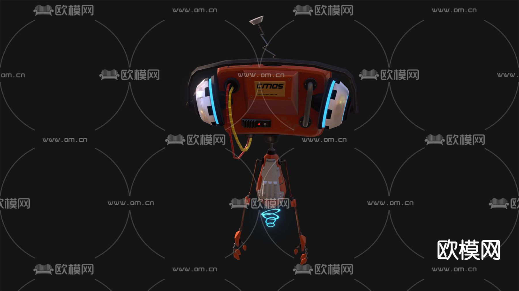 工业风 玩具机器人3d模型下载（渲染图2）