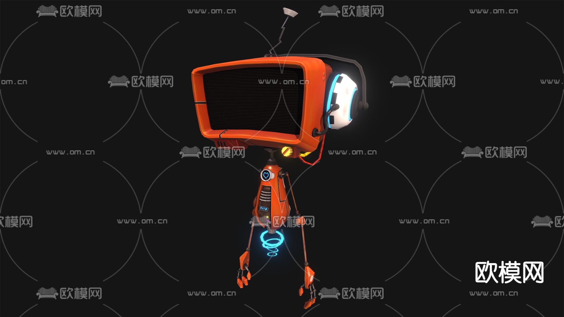 工业风 玩具机器人3d模型下载（渲染图1）