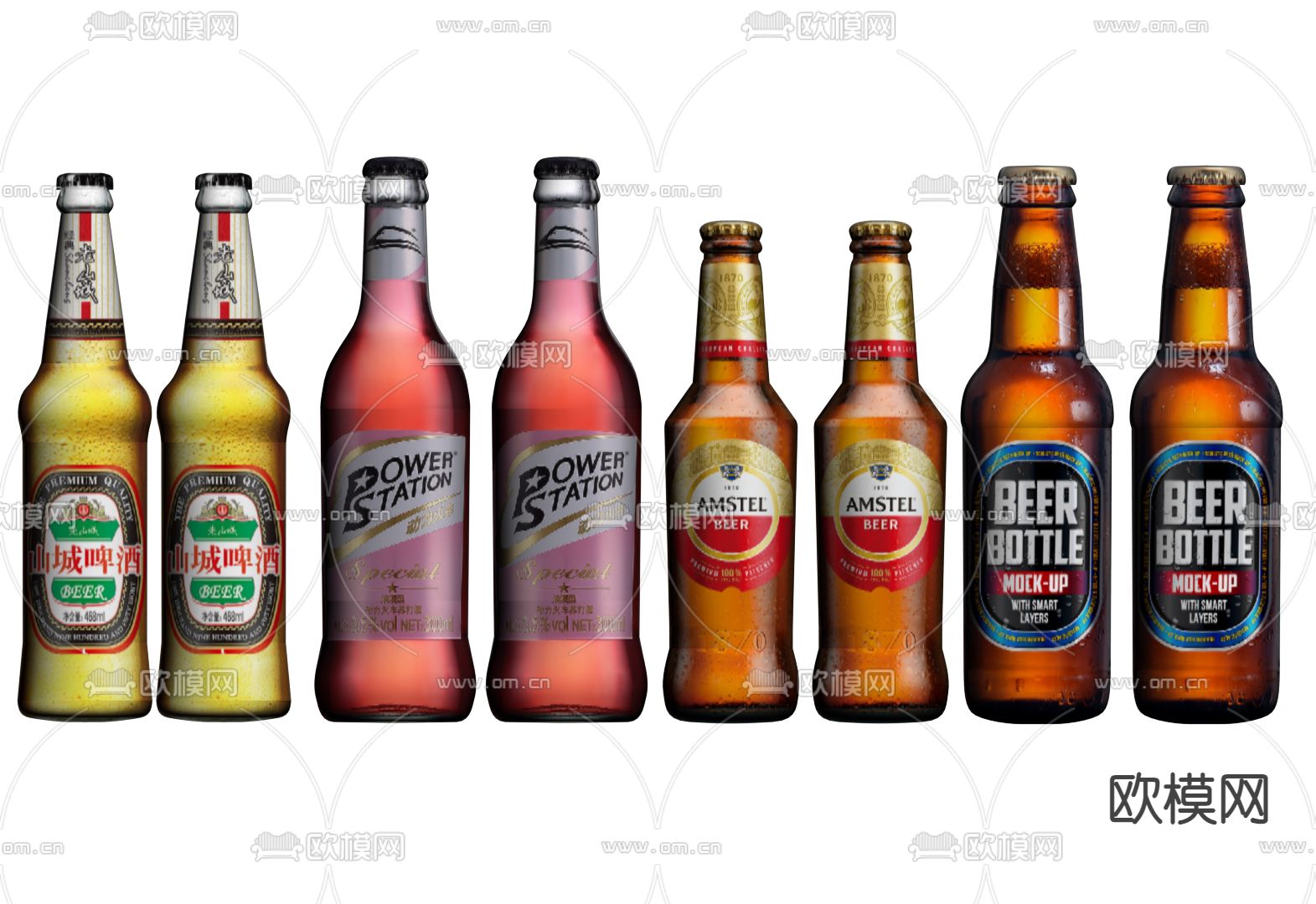 啤酒 酒瓶 白酒 高档酒su模型下载（渲染图1）