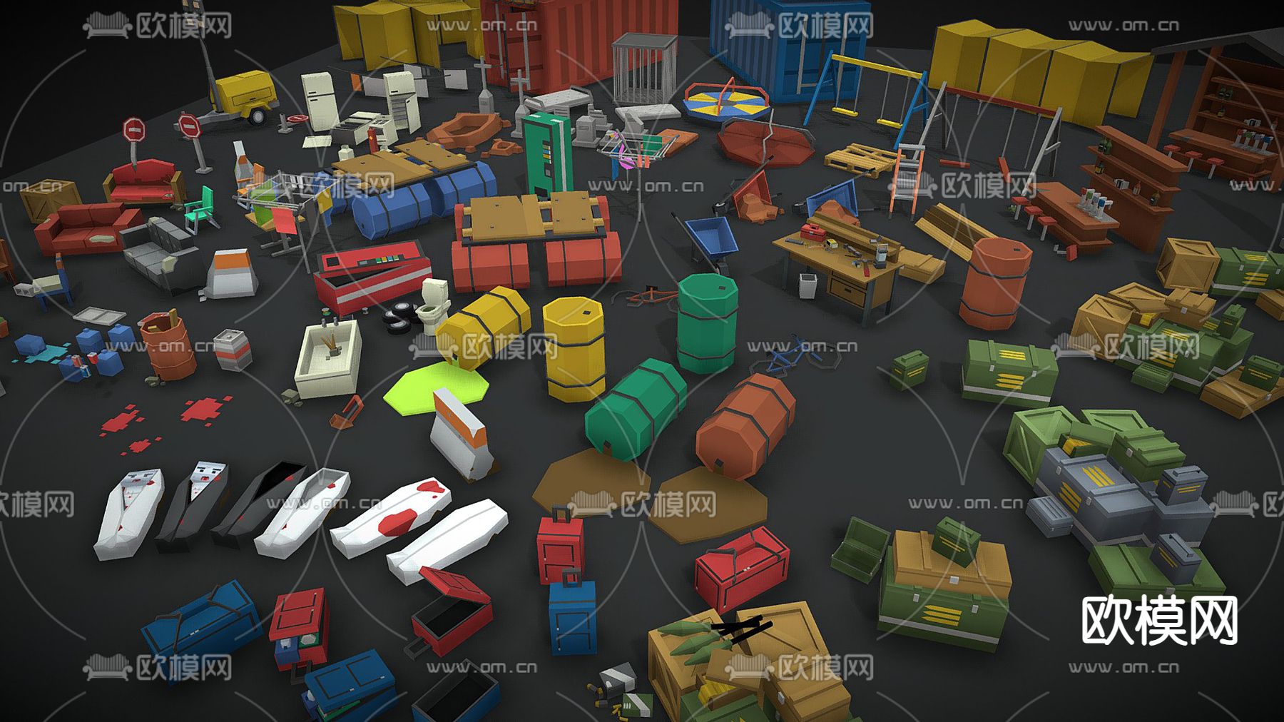 工业玩具 塑料玩具3d模型下载（渲染图4）