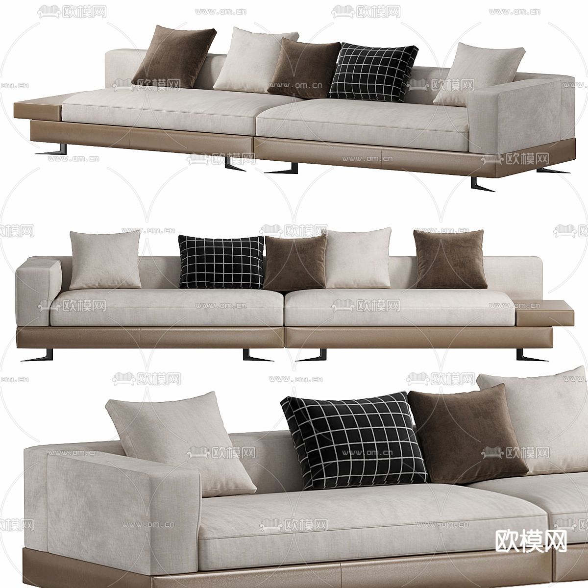 Minotti 双人沙发3d模型下载（渲染图2）