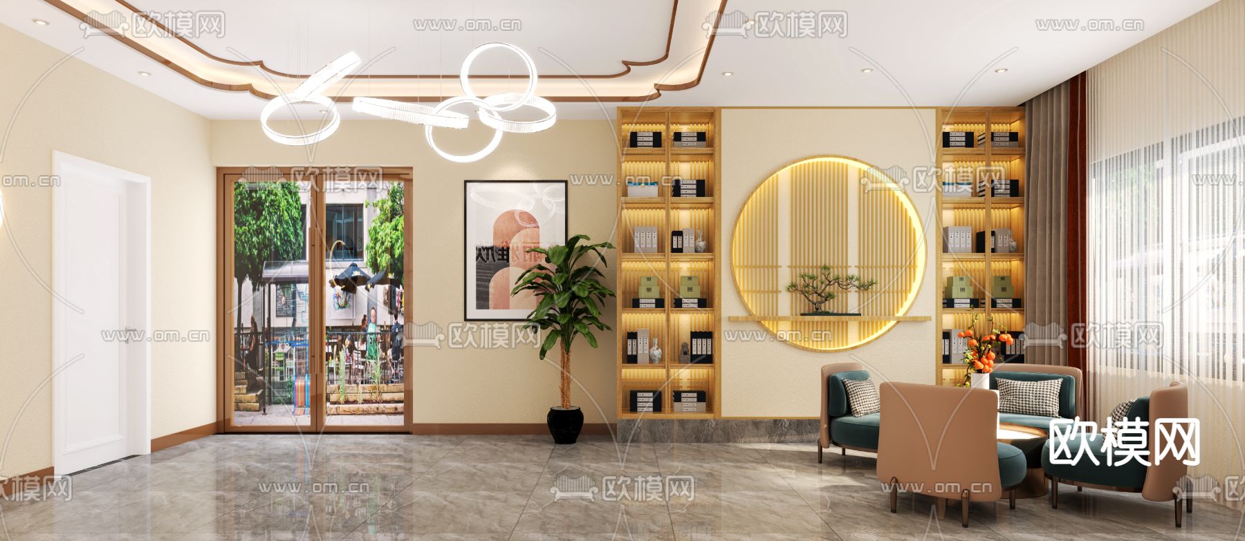 美容院前台 SPA店3d模型下载（渲染图2）