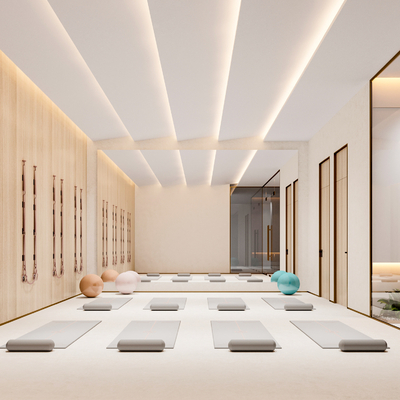  现代瑜伽室su模型 