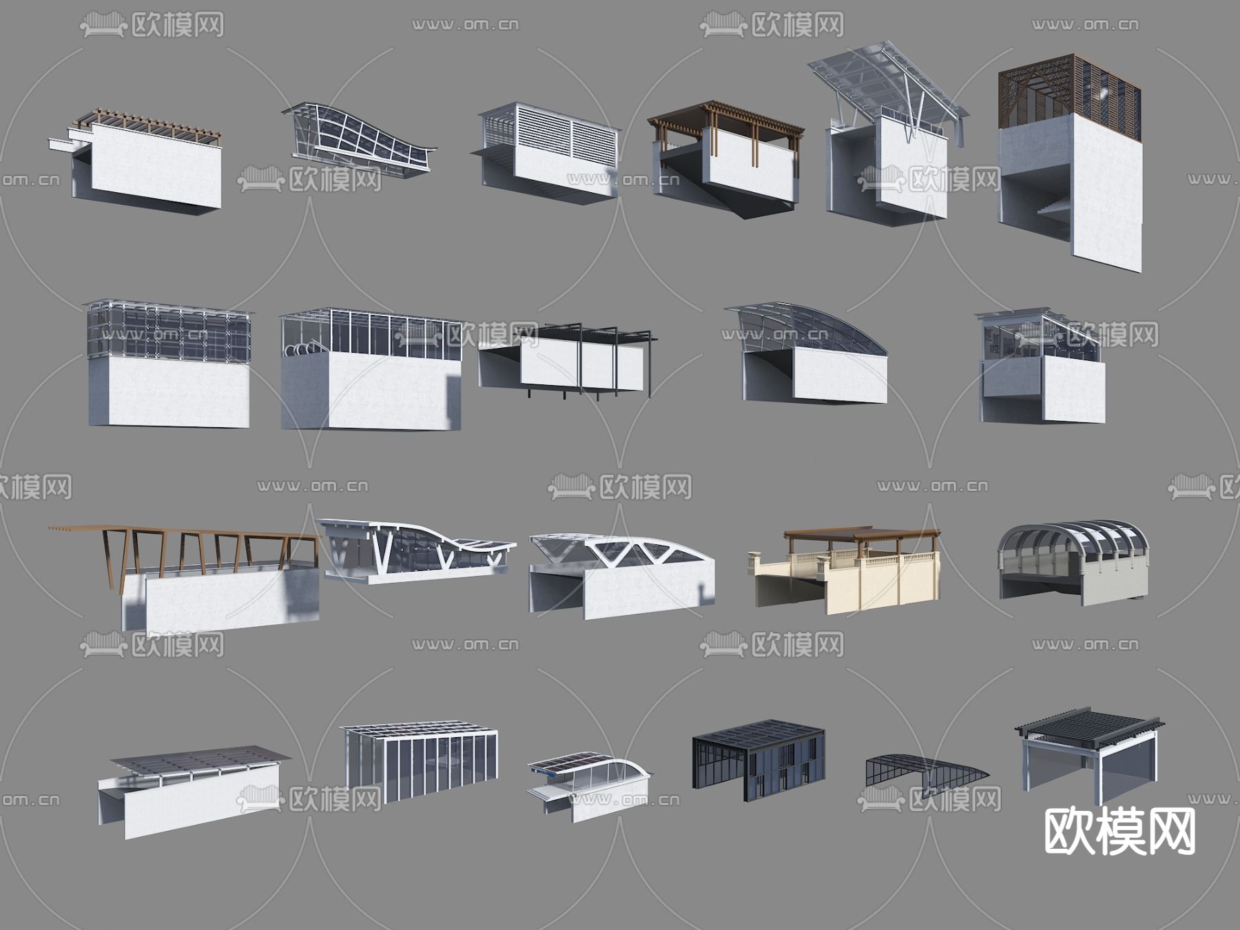 车库入口 地下入口 地铁站入口3d模型下载