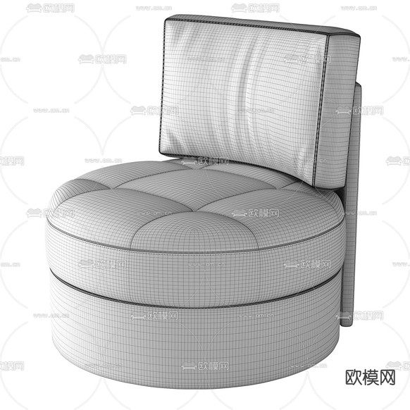 单人沙发 休闲沙发3d模型下载(渲染图2)