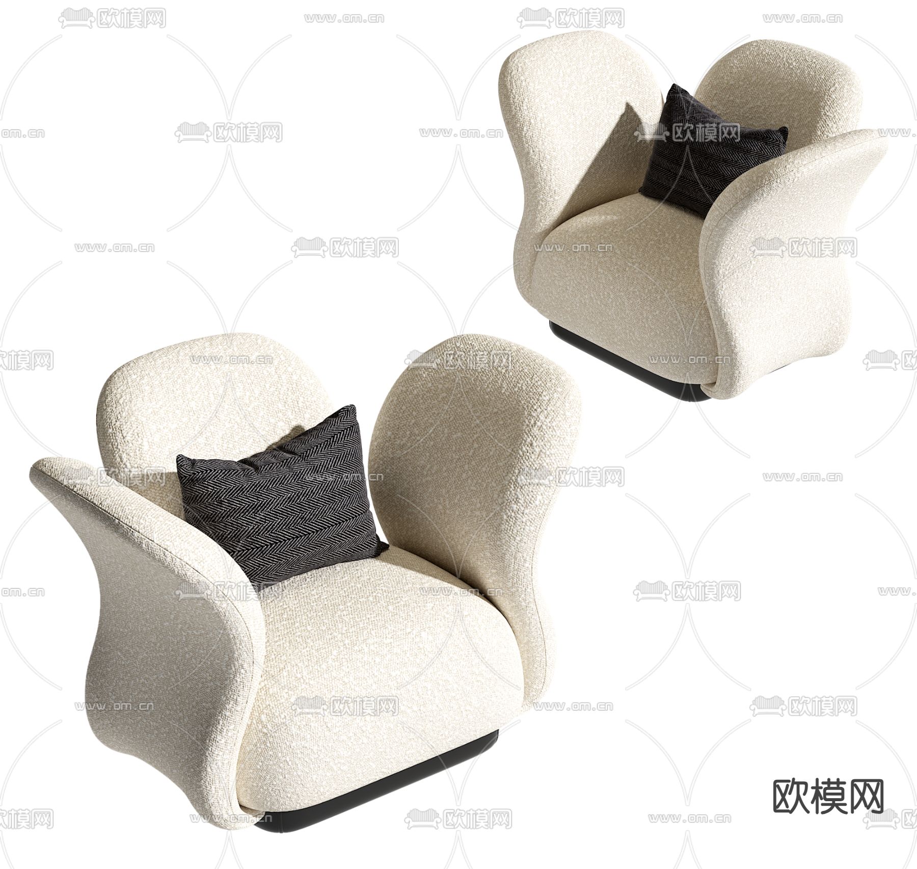 单人沙发3d模型下载