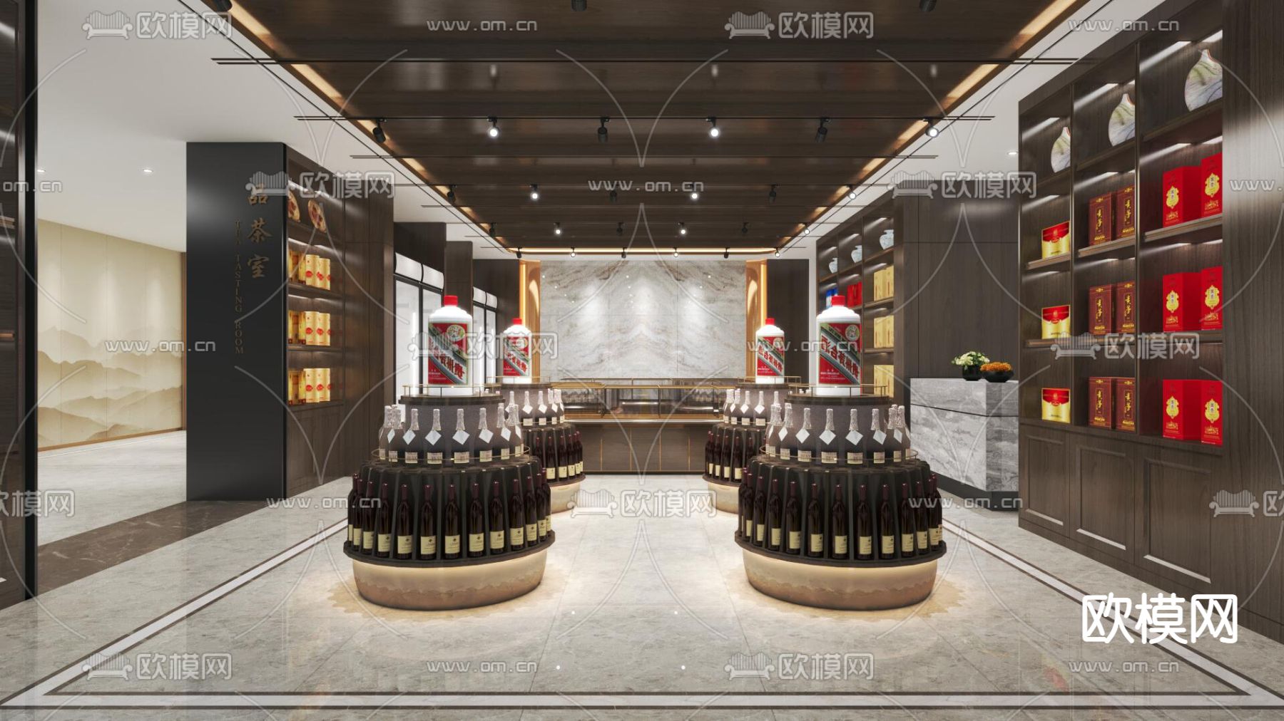烟酒店 酒庄 酒行3d模型下载