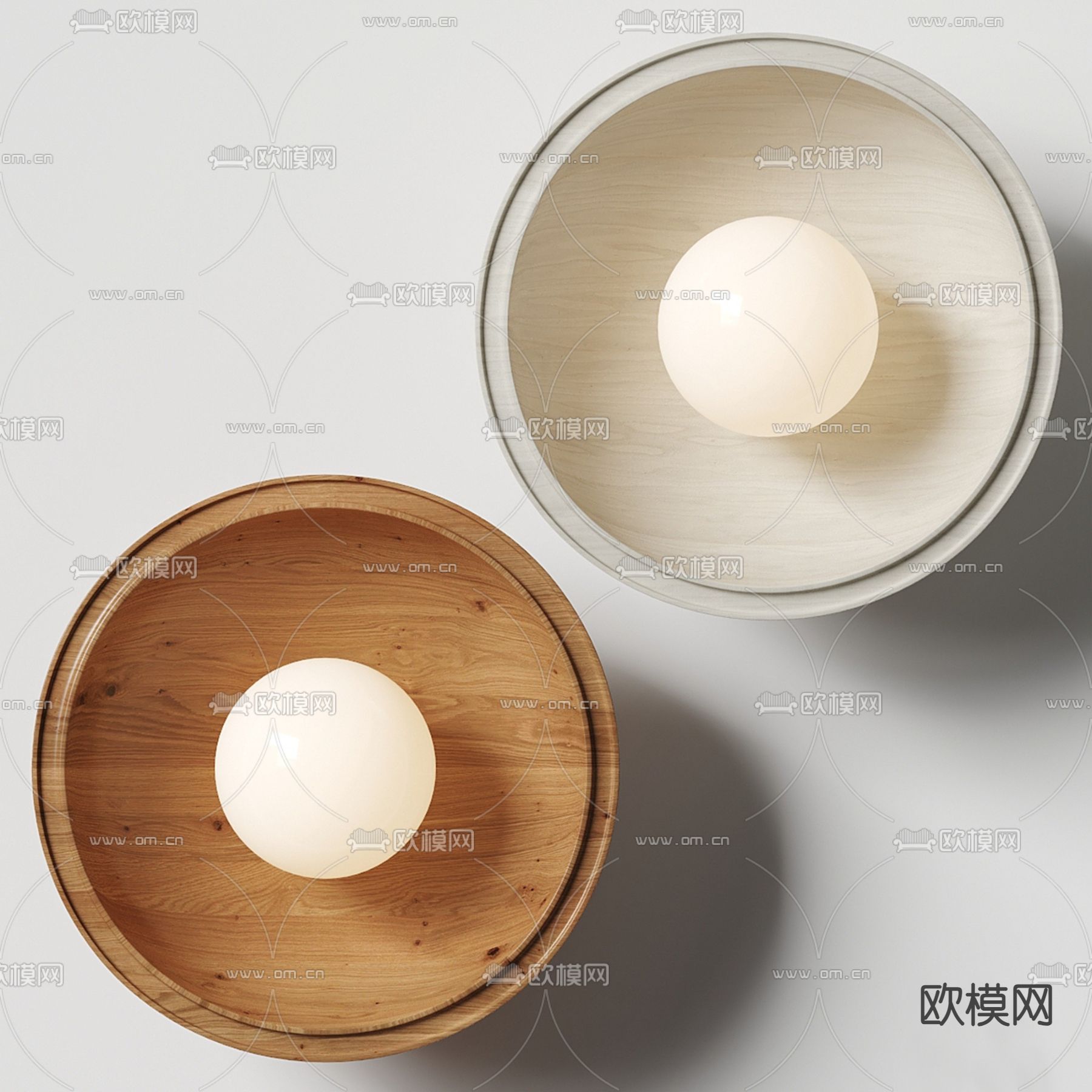 Poliform 圆形壁灯3d模型下载（渲染图2）