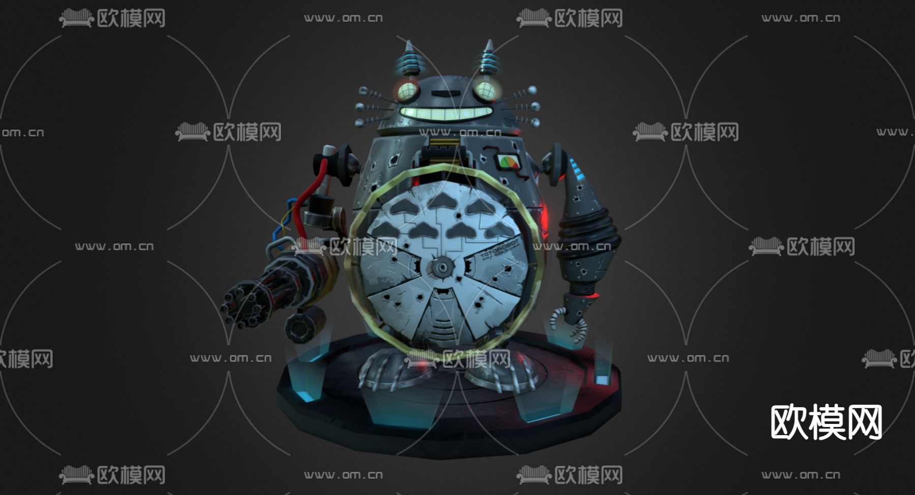 工业风机器人 科幻机器人3d模型下载（渲染图1）