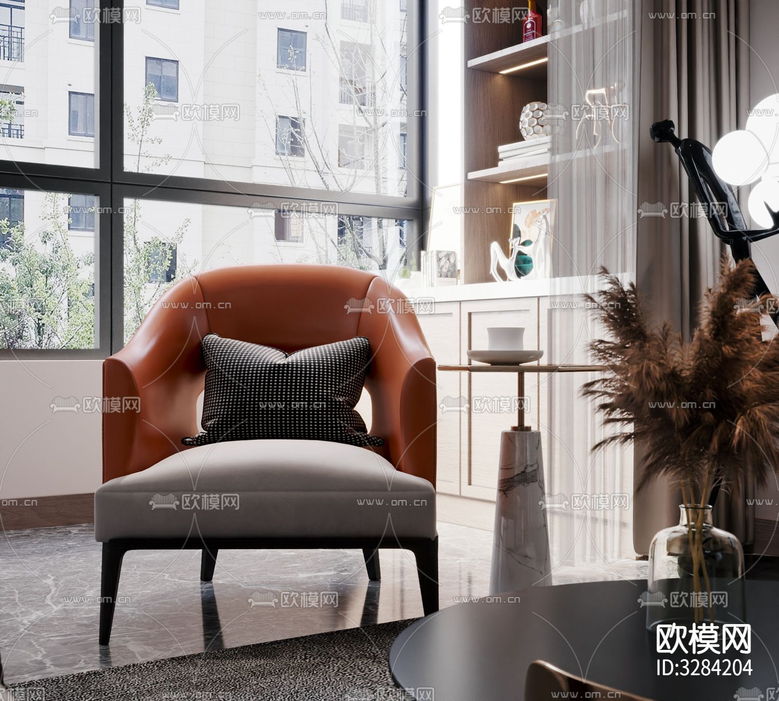 现代客餐厅效果图下载（渲染图2）