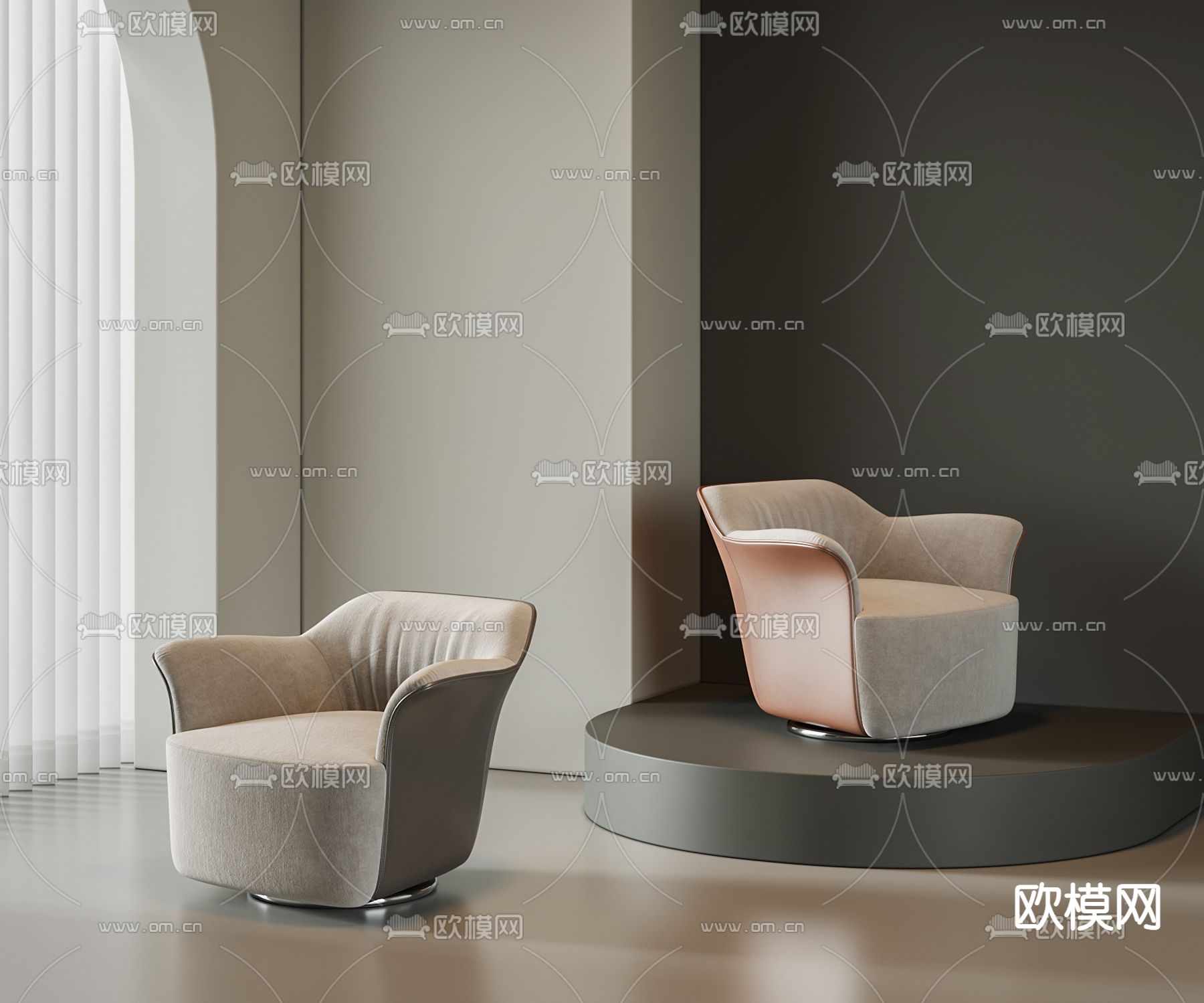 单人沙发3d模型下载