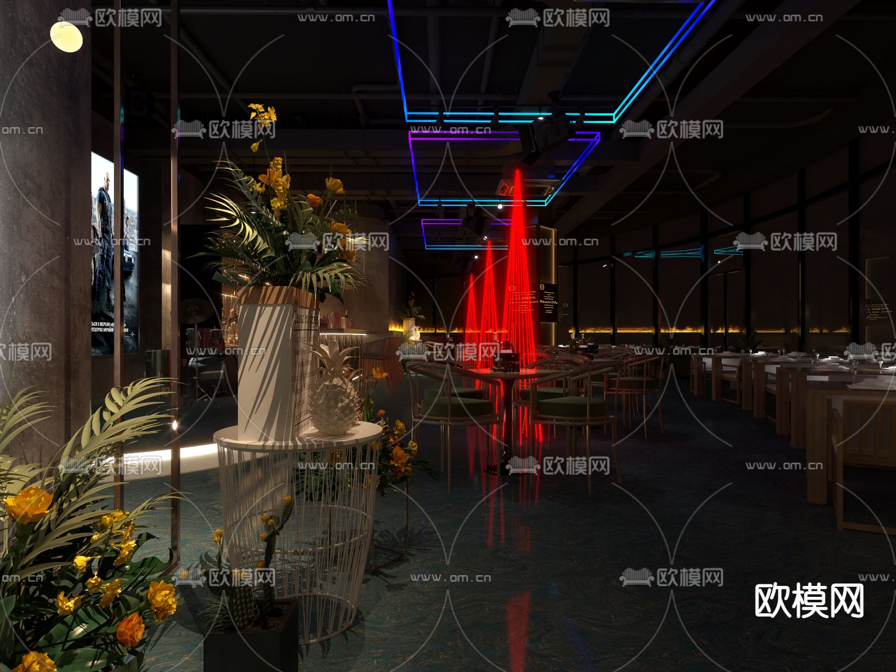 现代酒吧 酒馆3d模型下载（渲染图3）