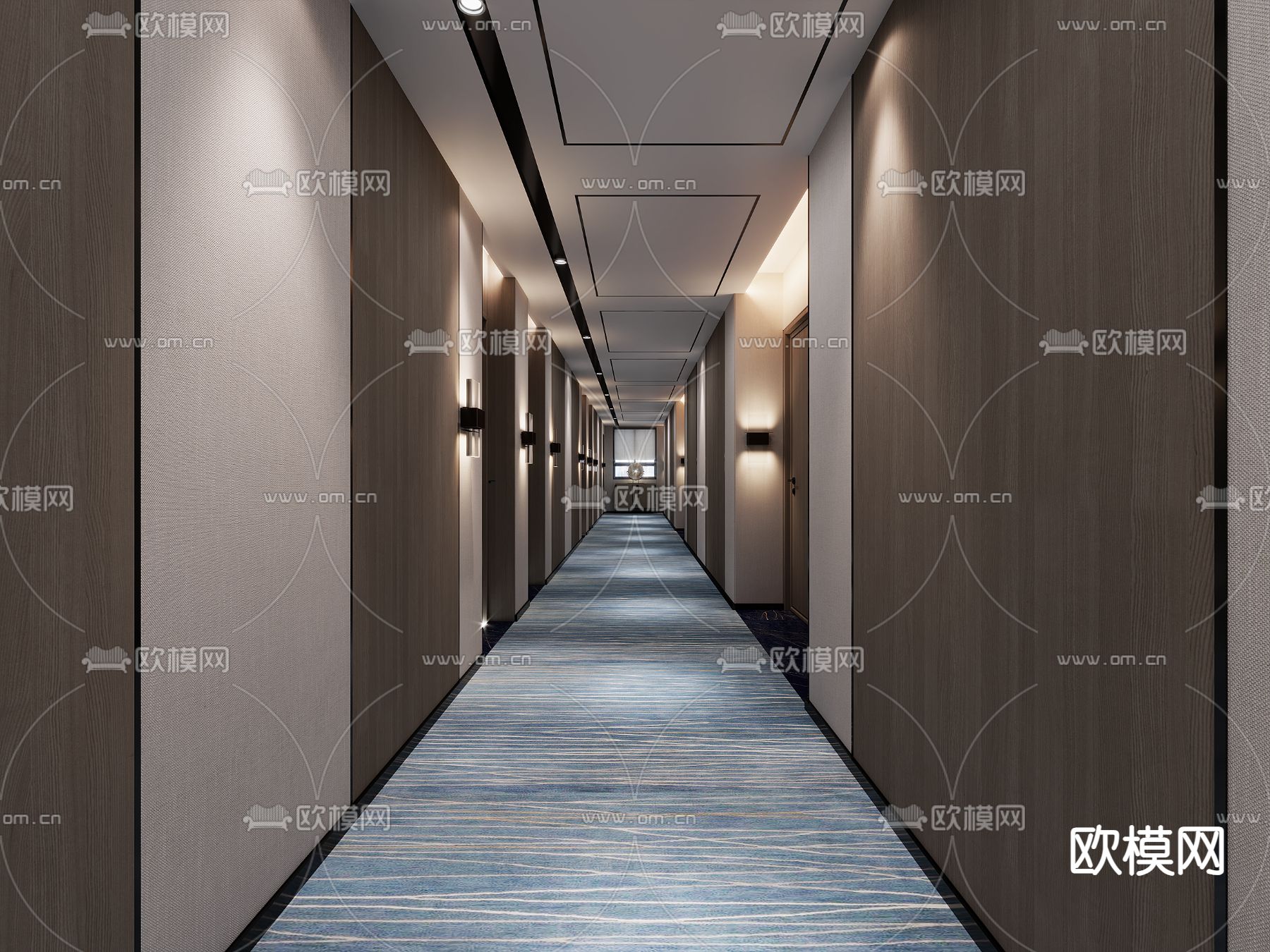 酒店走廊 过道3d模型下载