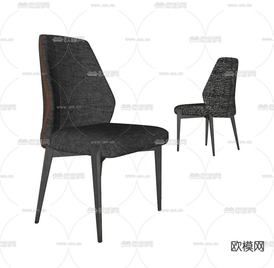 MINOTTI 餐椅 单椅 休闲椅su模型下载（渲染图1）