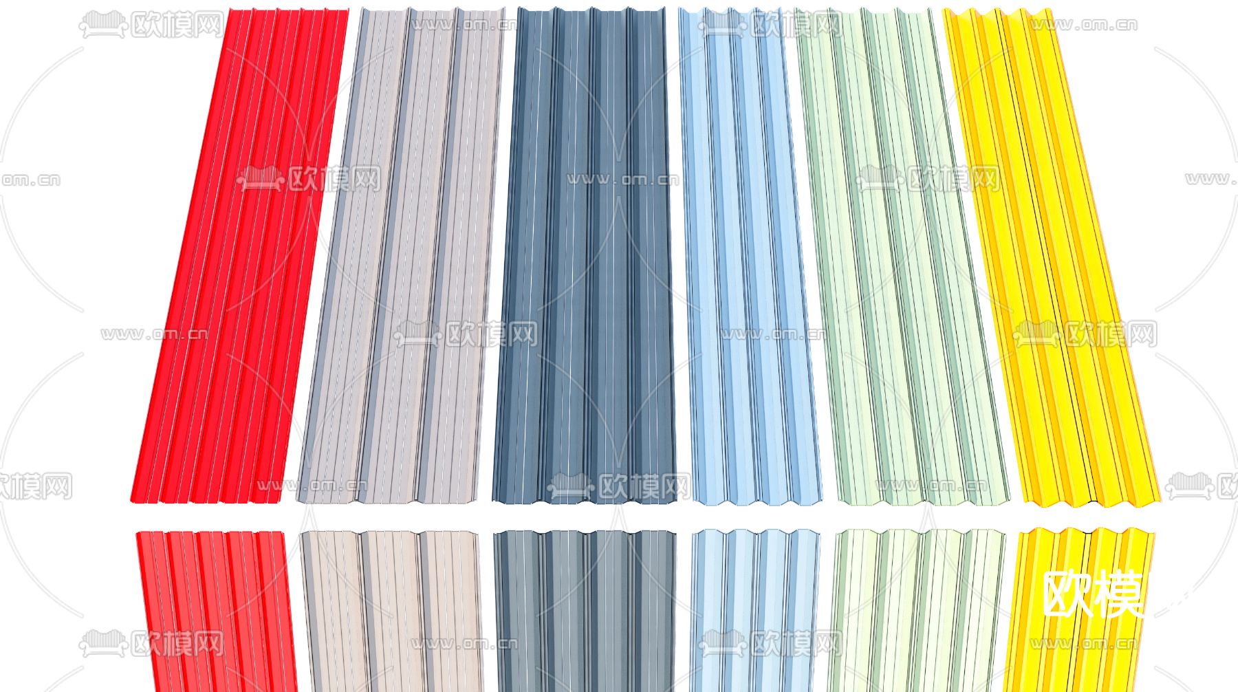 彩钢瓦 铁皮 铁硼3d模型下载