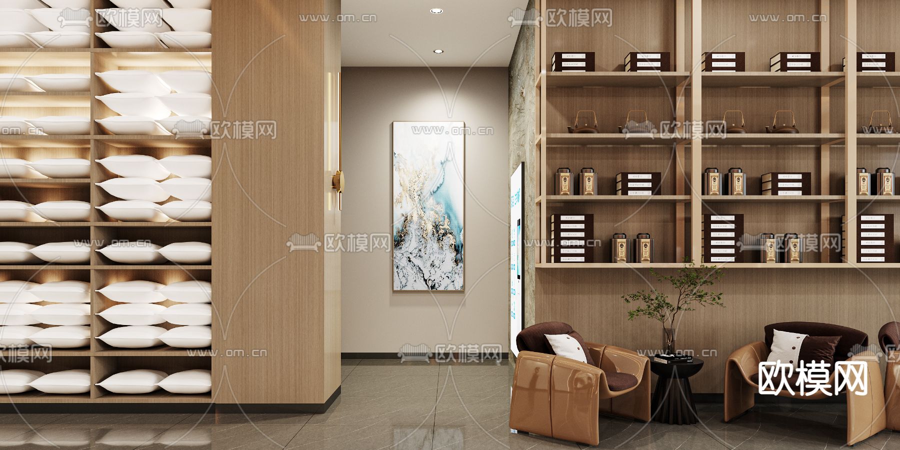 现代酒店大厅 酒店大堂3d模型下载（渲染图4）