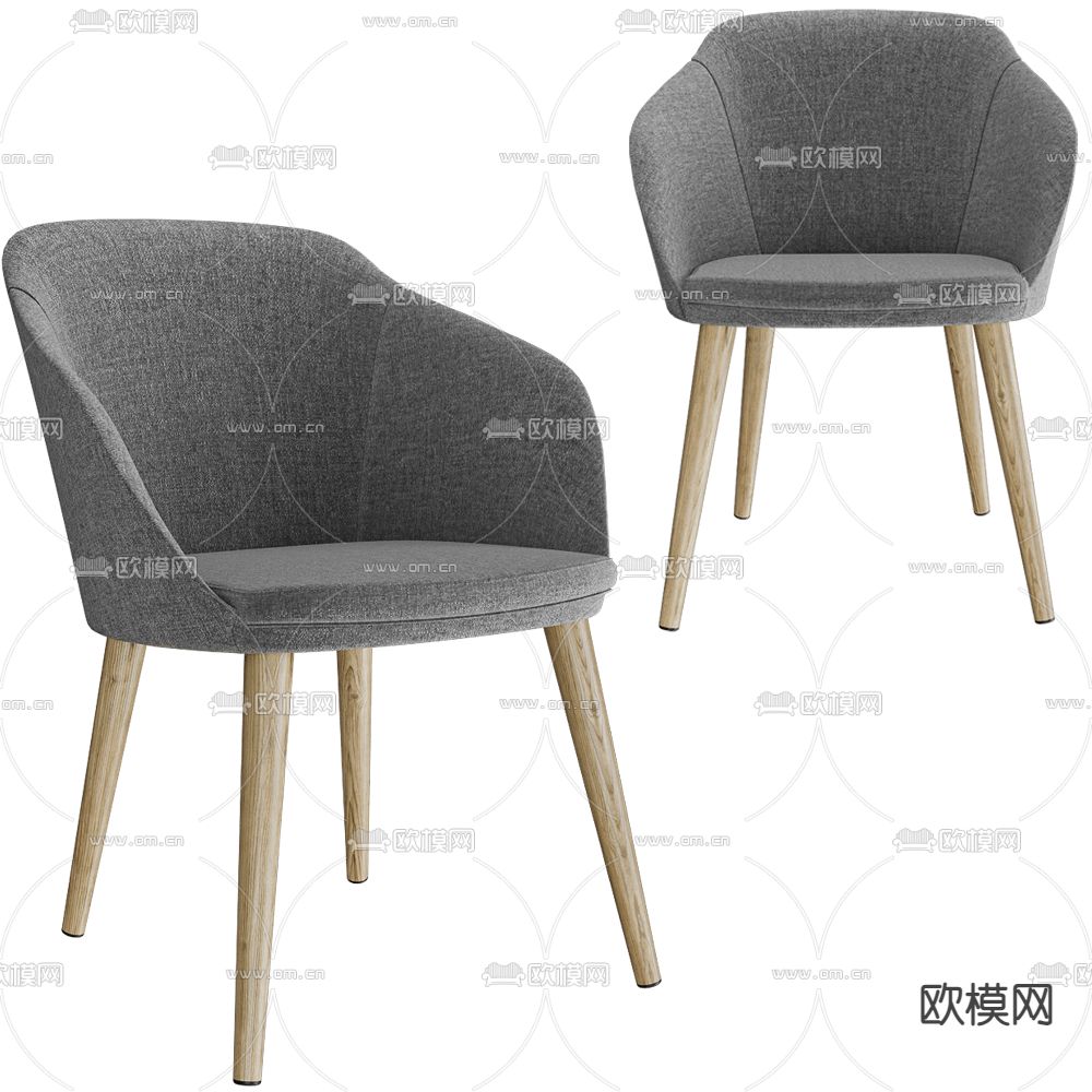 ADALIA 北欧椅子 餐椅3d模型下载