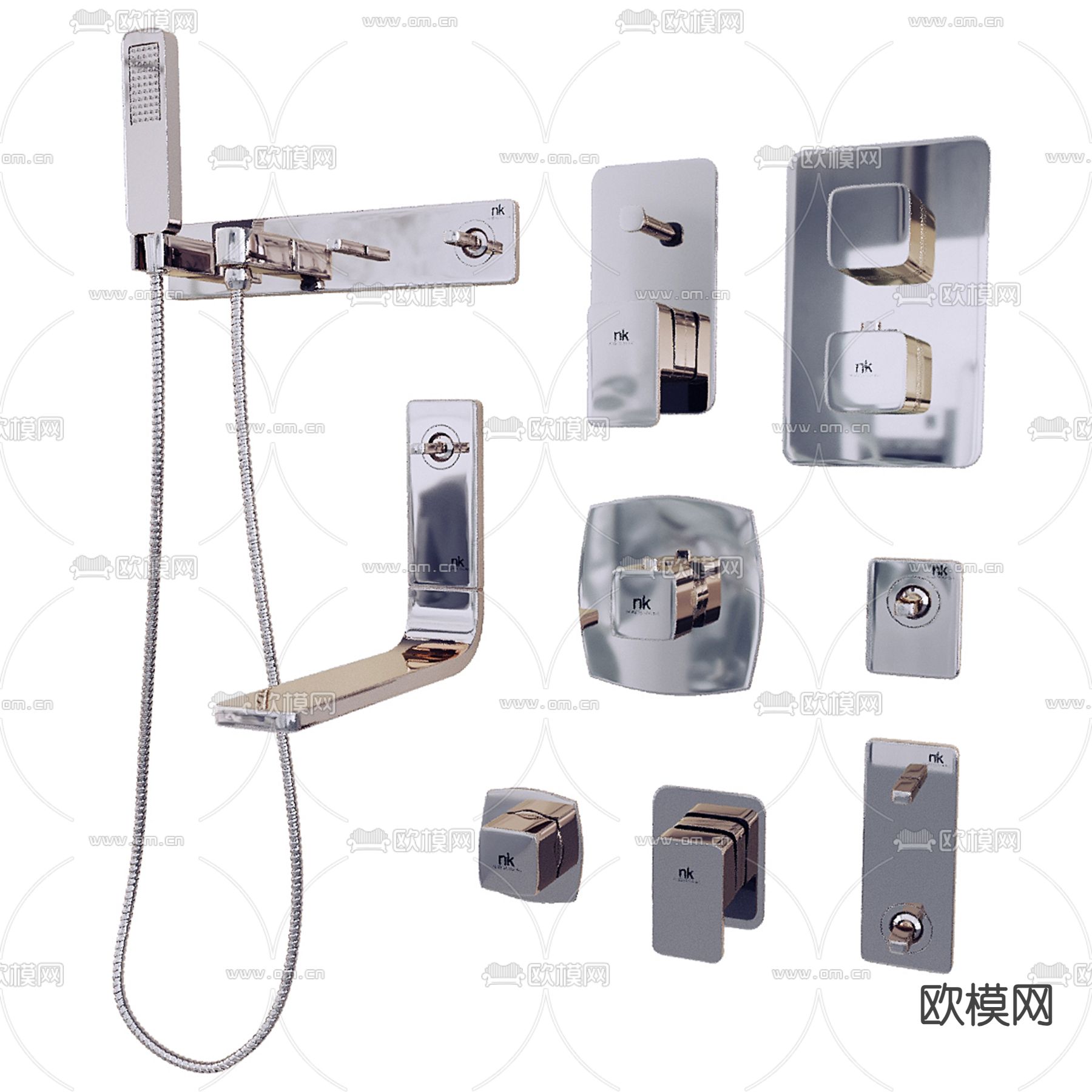 Noken Lounge 淋浴花洒 水龙头3d模型下载