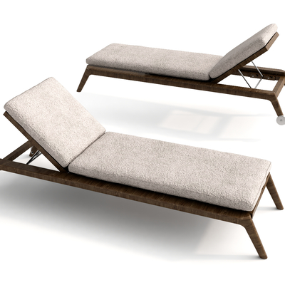  现代沙滩椅 躺椅su模型 