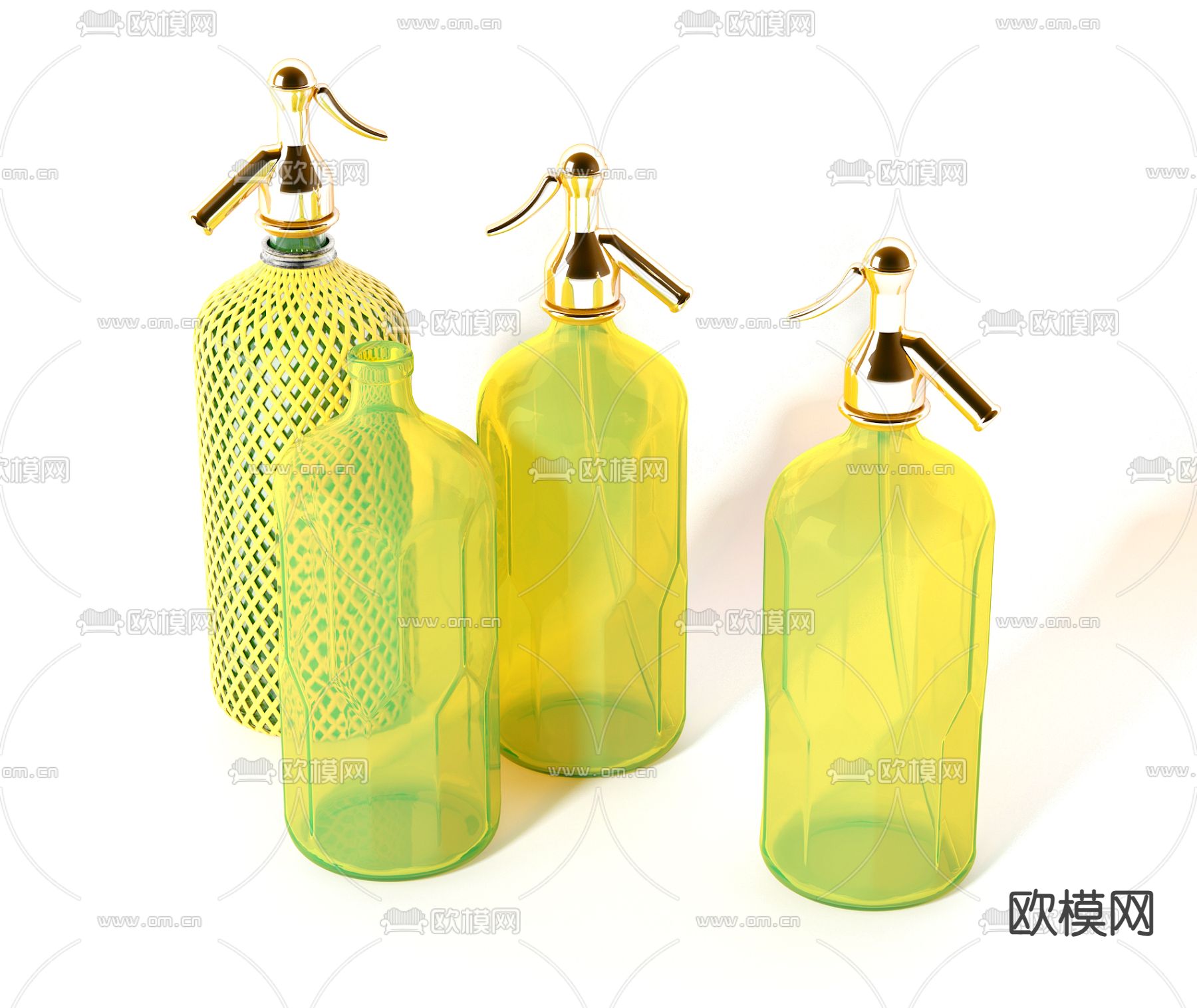玻璃瓶 玻璃器皿3d模型下载