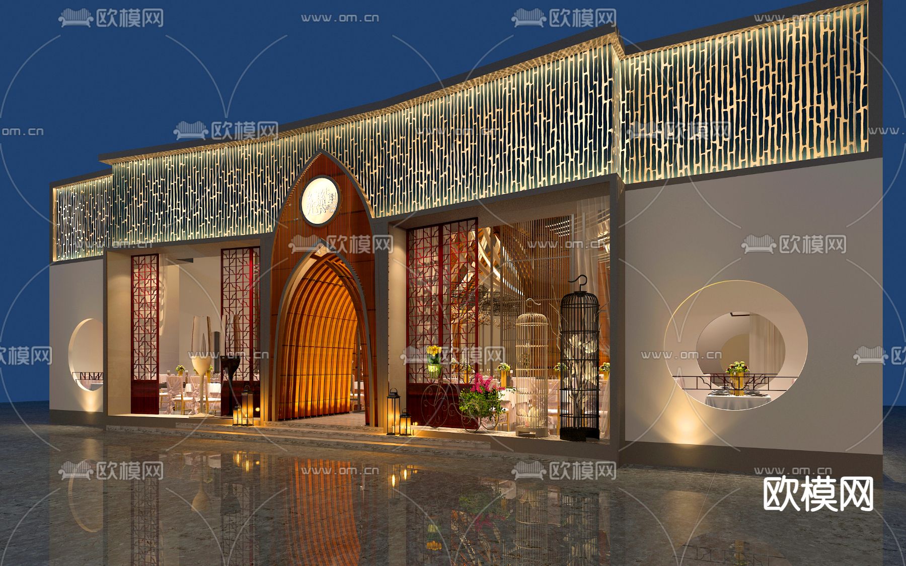 东南亚门面 门头3d模型下载