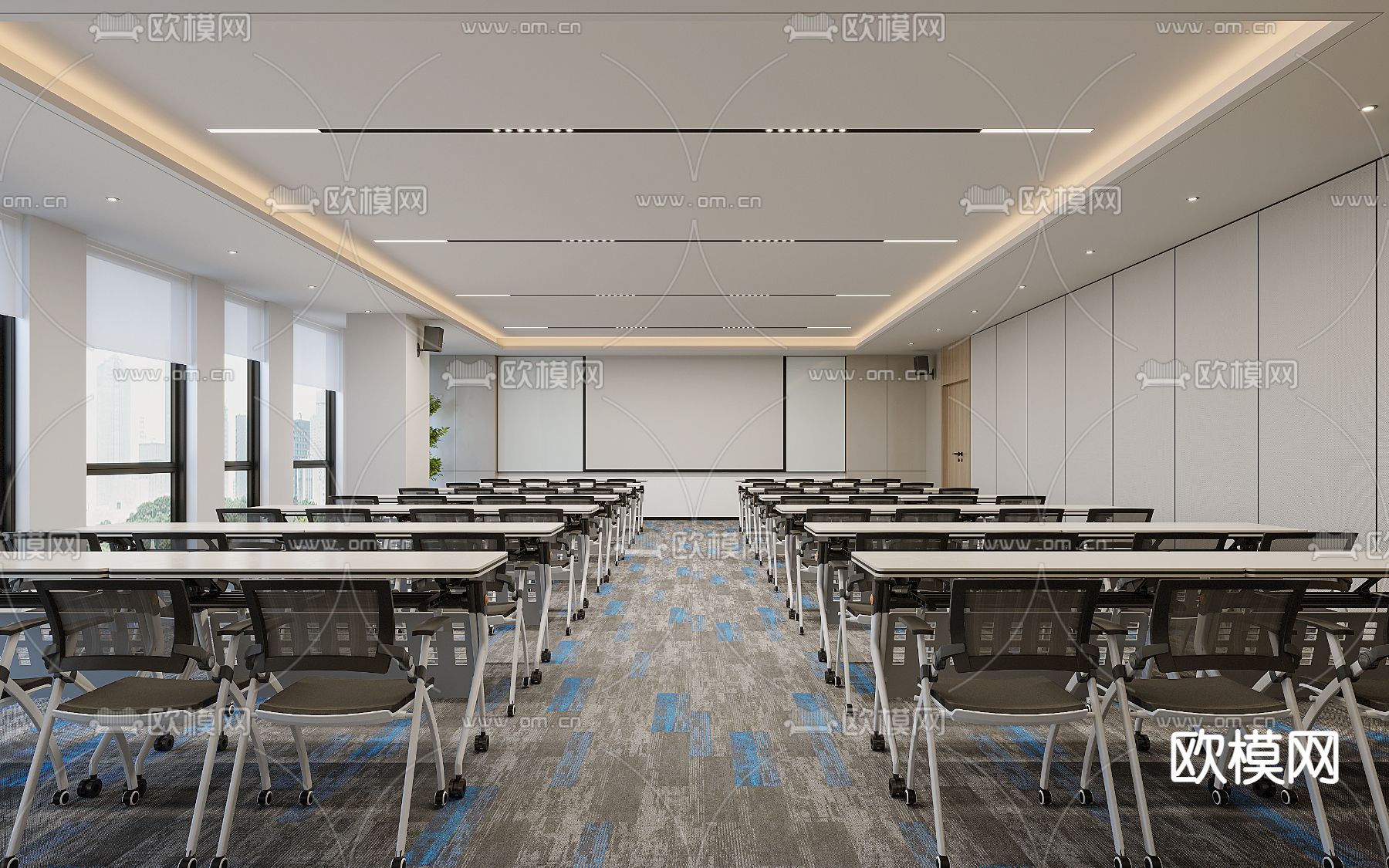 多功能会议室3d模型下载