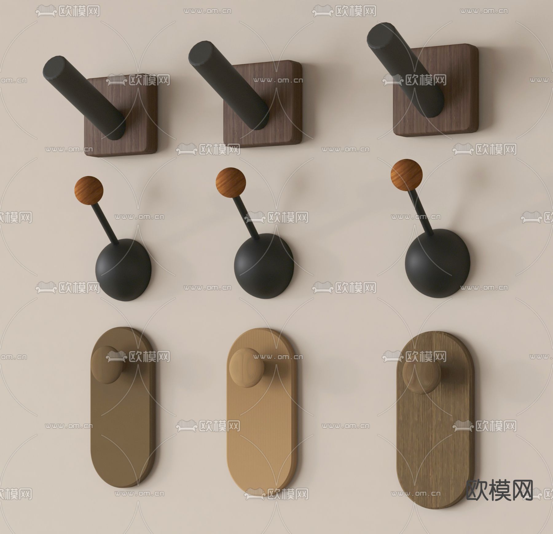 衣服挂钩su模型下载（渲染图2）