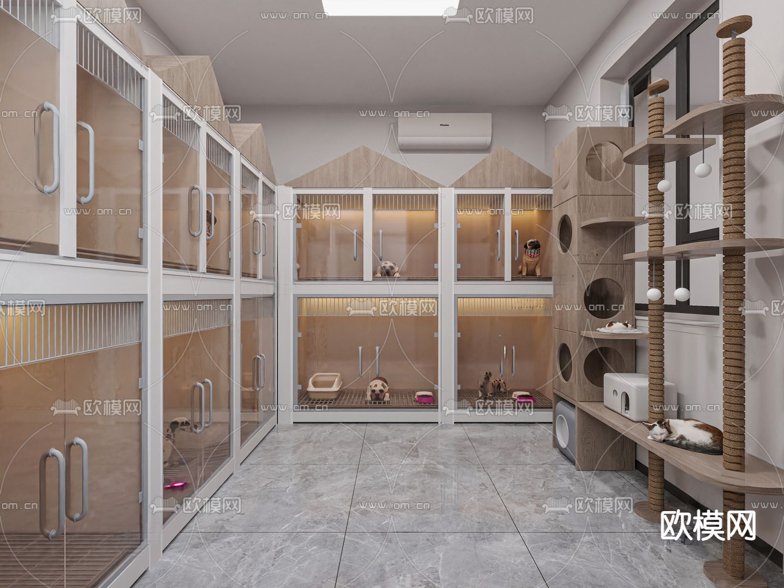 现代宠物店su模型下载（渲染图2）