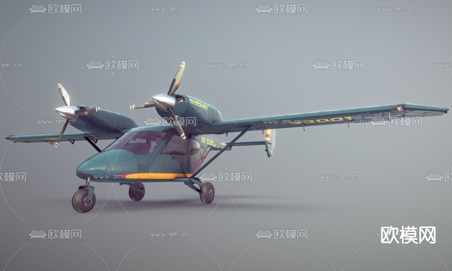 飞机 航空飞机3d模型下载（渲染图1）