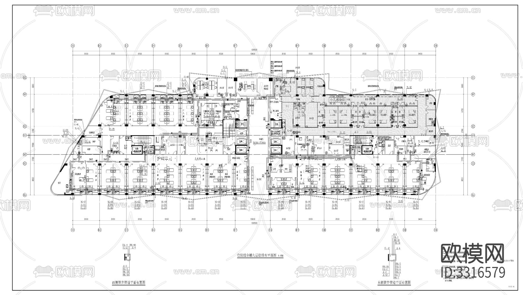住院楼给排水cad施工图