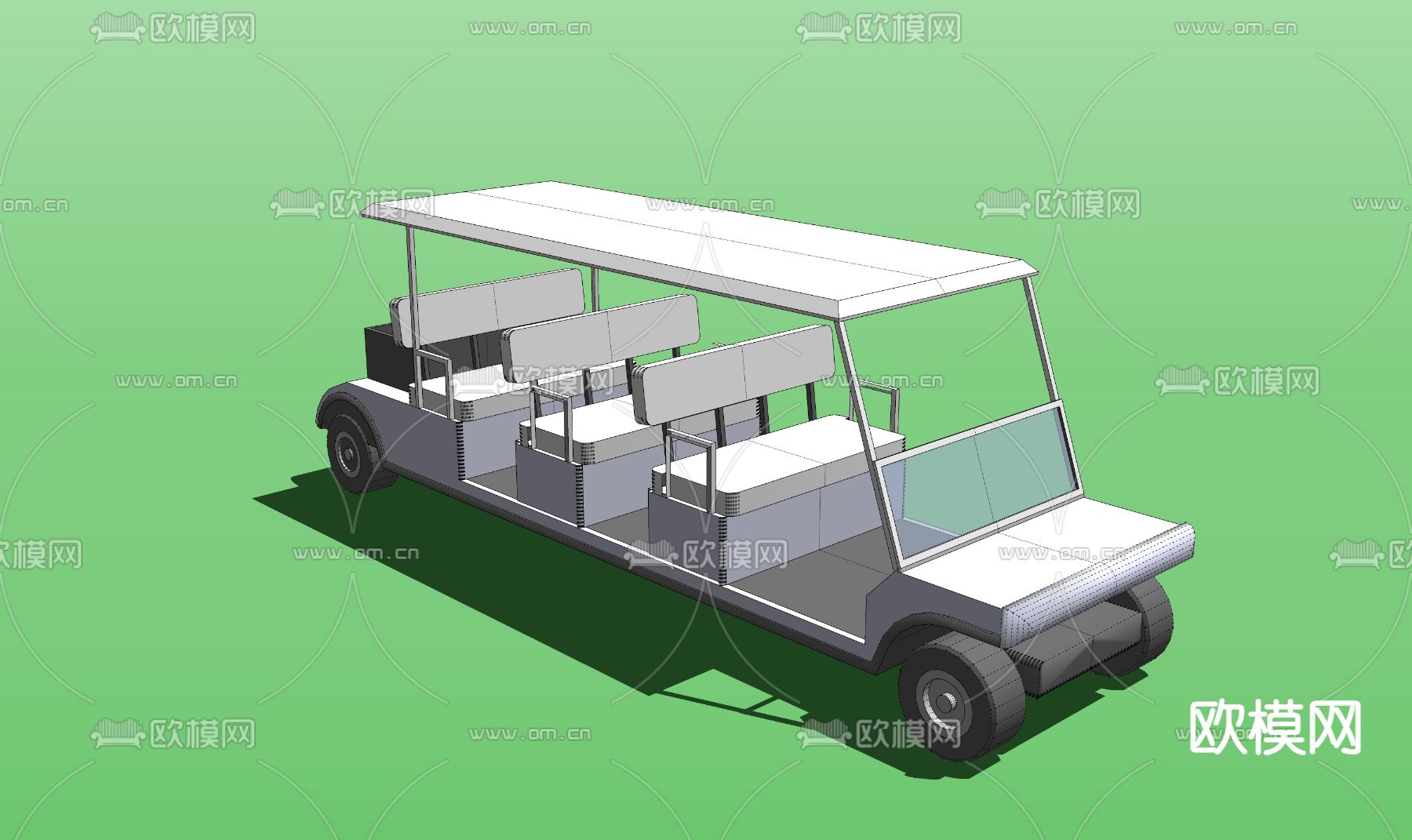 观光车su模型下载