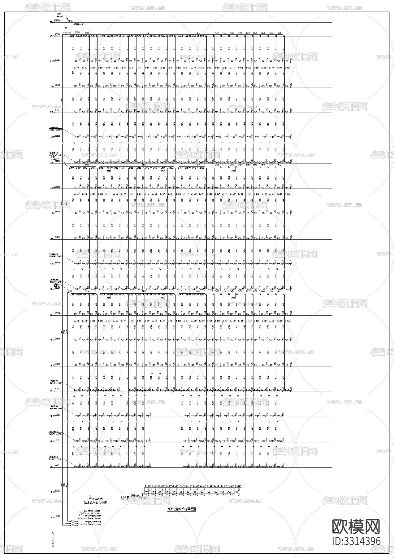 高层办公楼CAD施工图下载（渲染图9）
