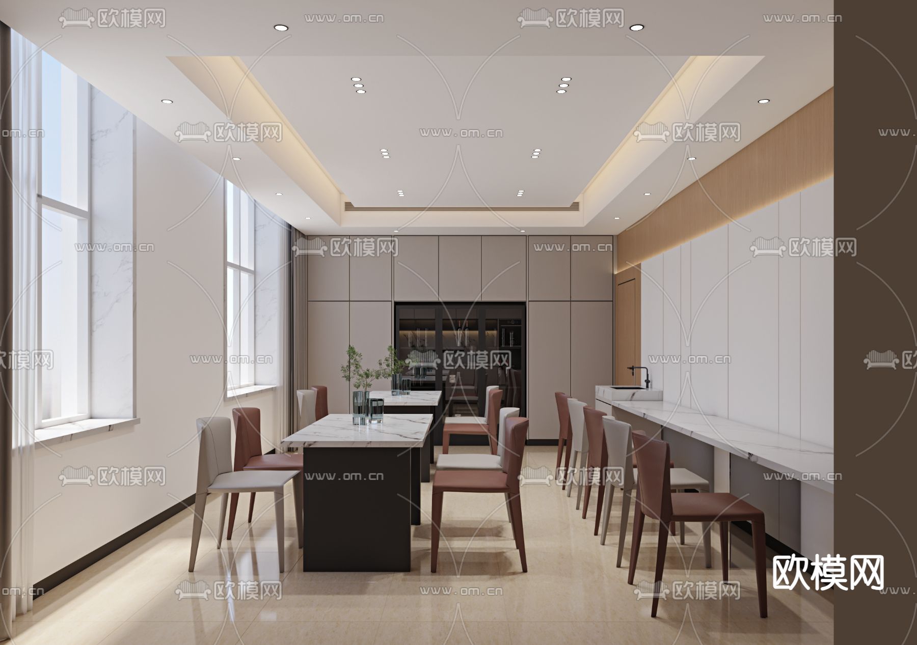 日式医院候诊区3d模型下载（渲染图9）