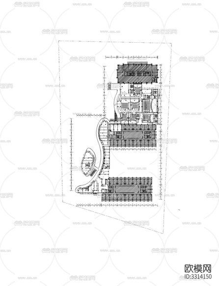 商業(yè)裙房 地下室CAD施工圖下載(渲染圖6)