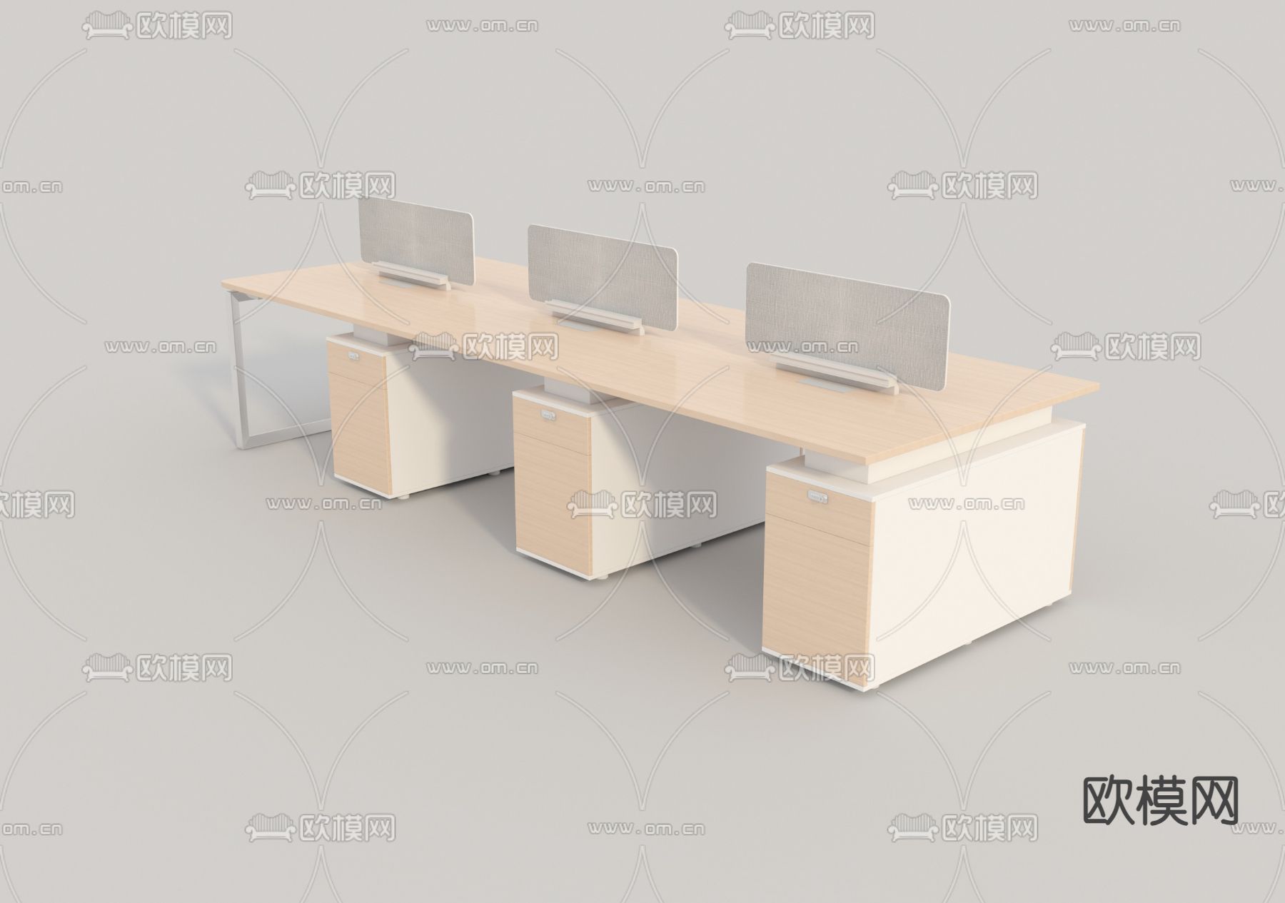 办公桌 工作台3d模型下载（渲染图1）