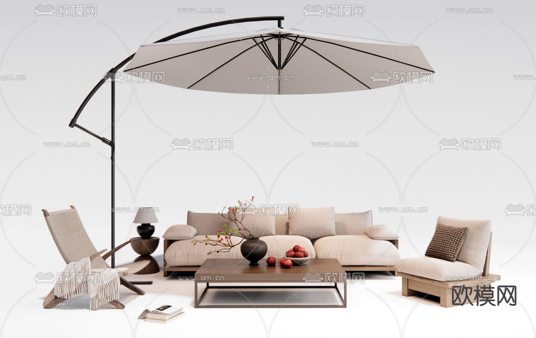 户外沙发 组合沙发3d模型下载