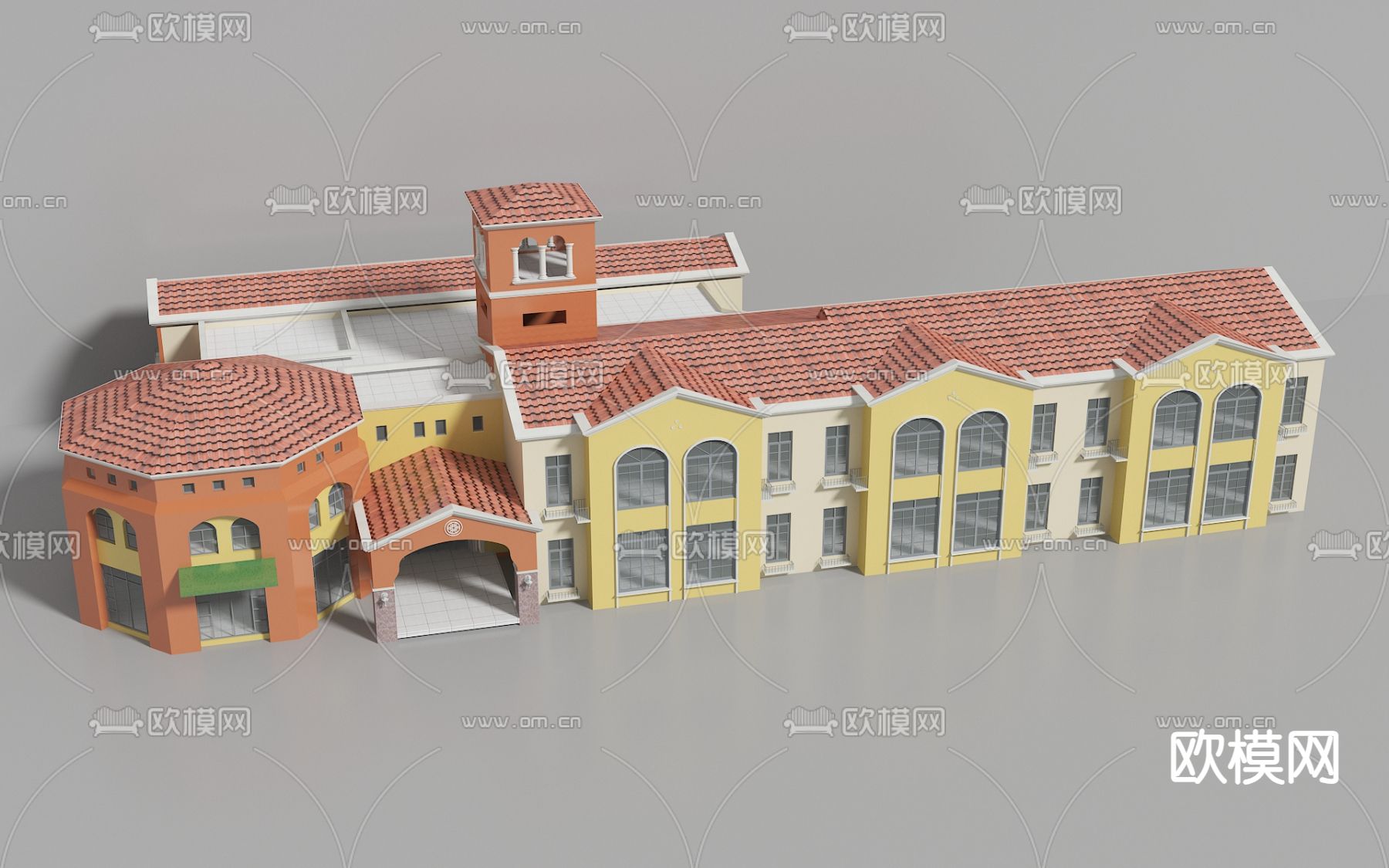 欧式幼儿园3d模型下载