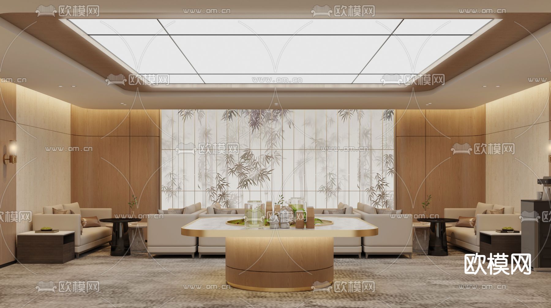 日式医院候诊区3d模型下载（渲染图8）