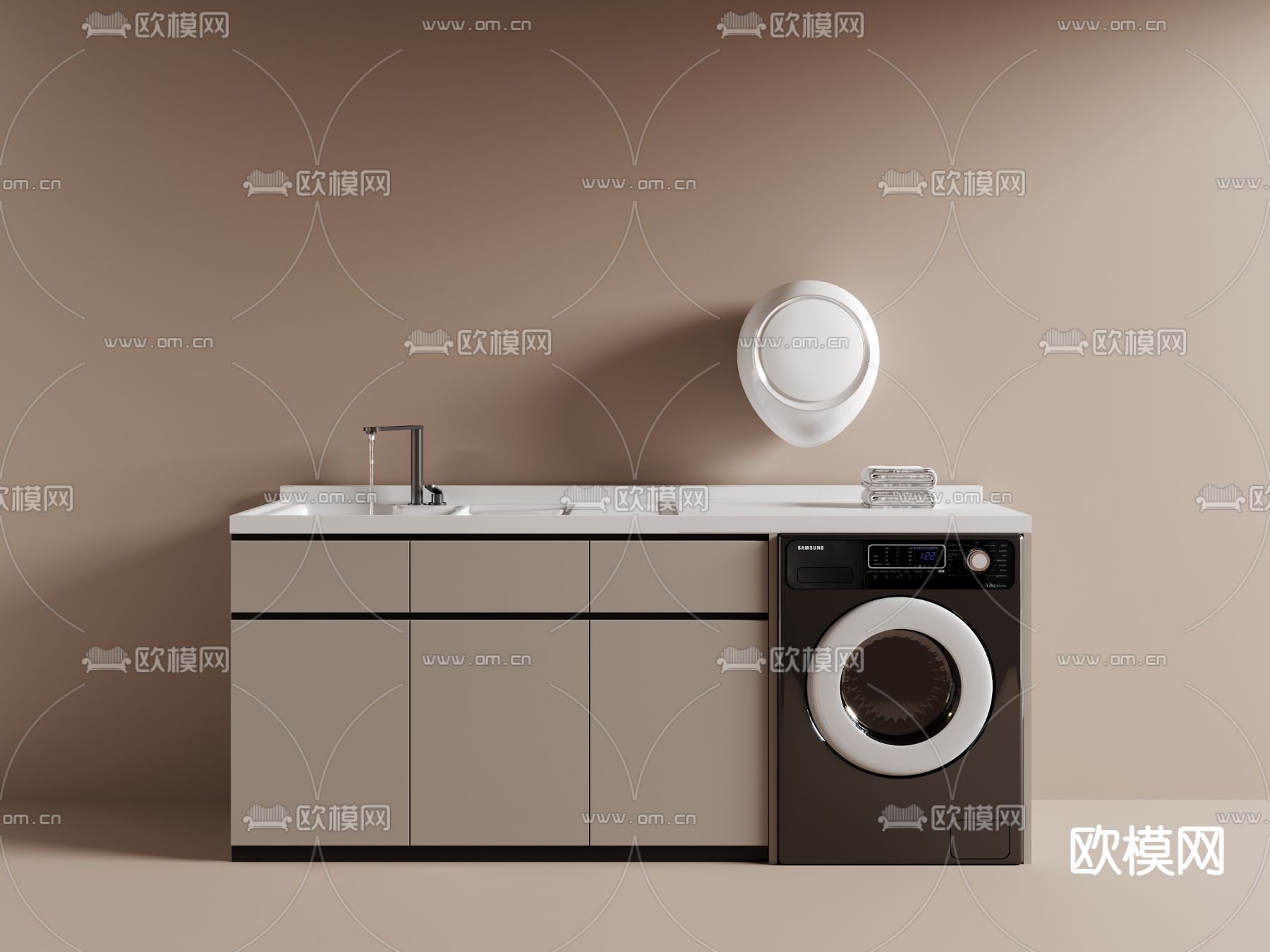 洗衣池 洗衣机3d模型下载