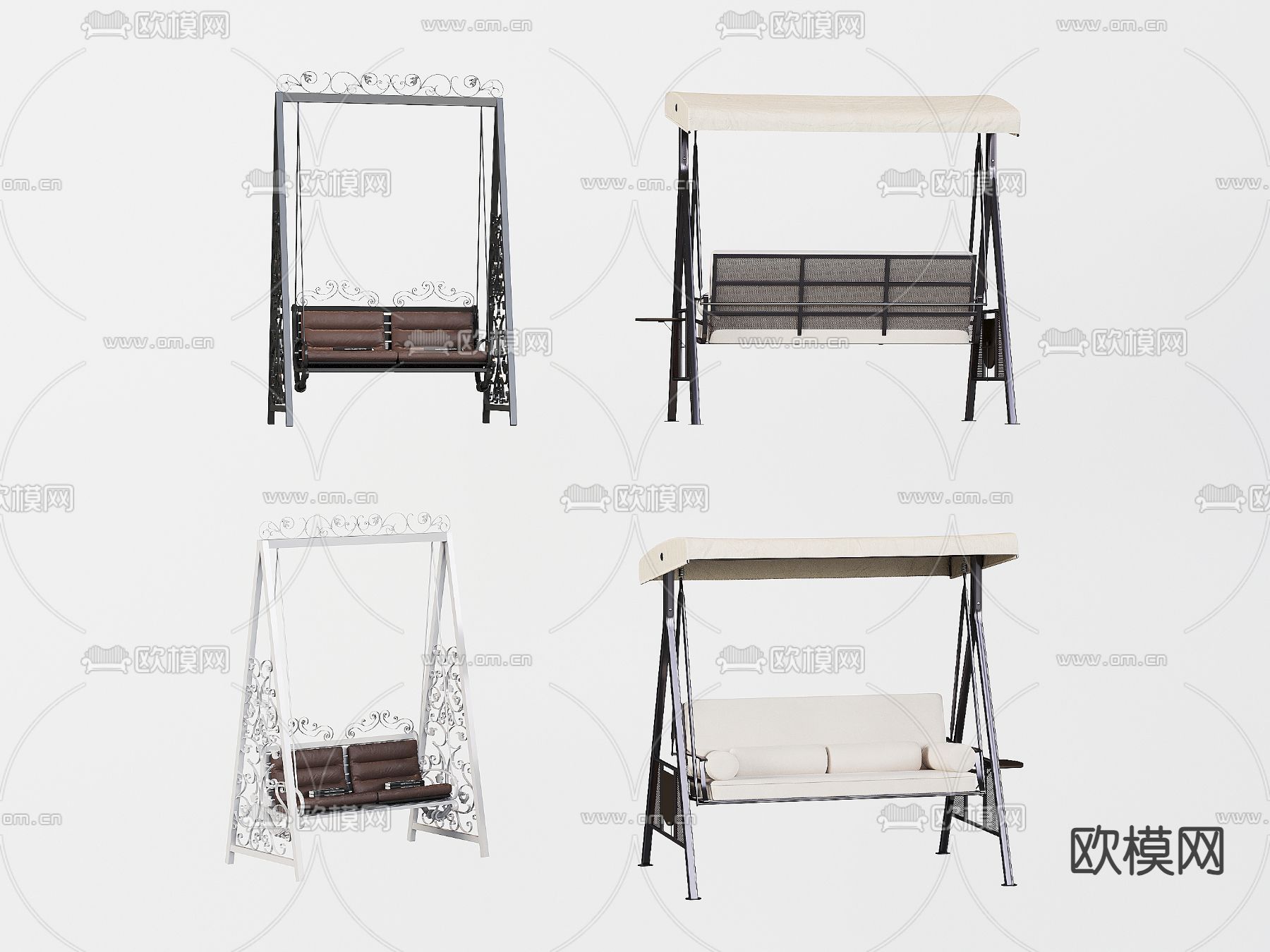 秋千椅 晃椅su模型下载（渲染图2）